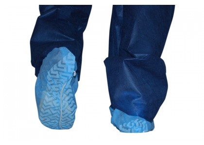 Cover Shoe Blue Non-Skid Non-Sterile spunbonded  .. .  .  